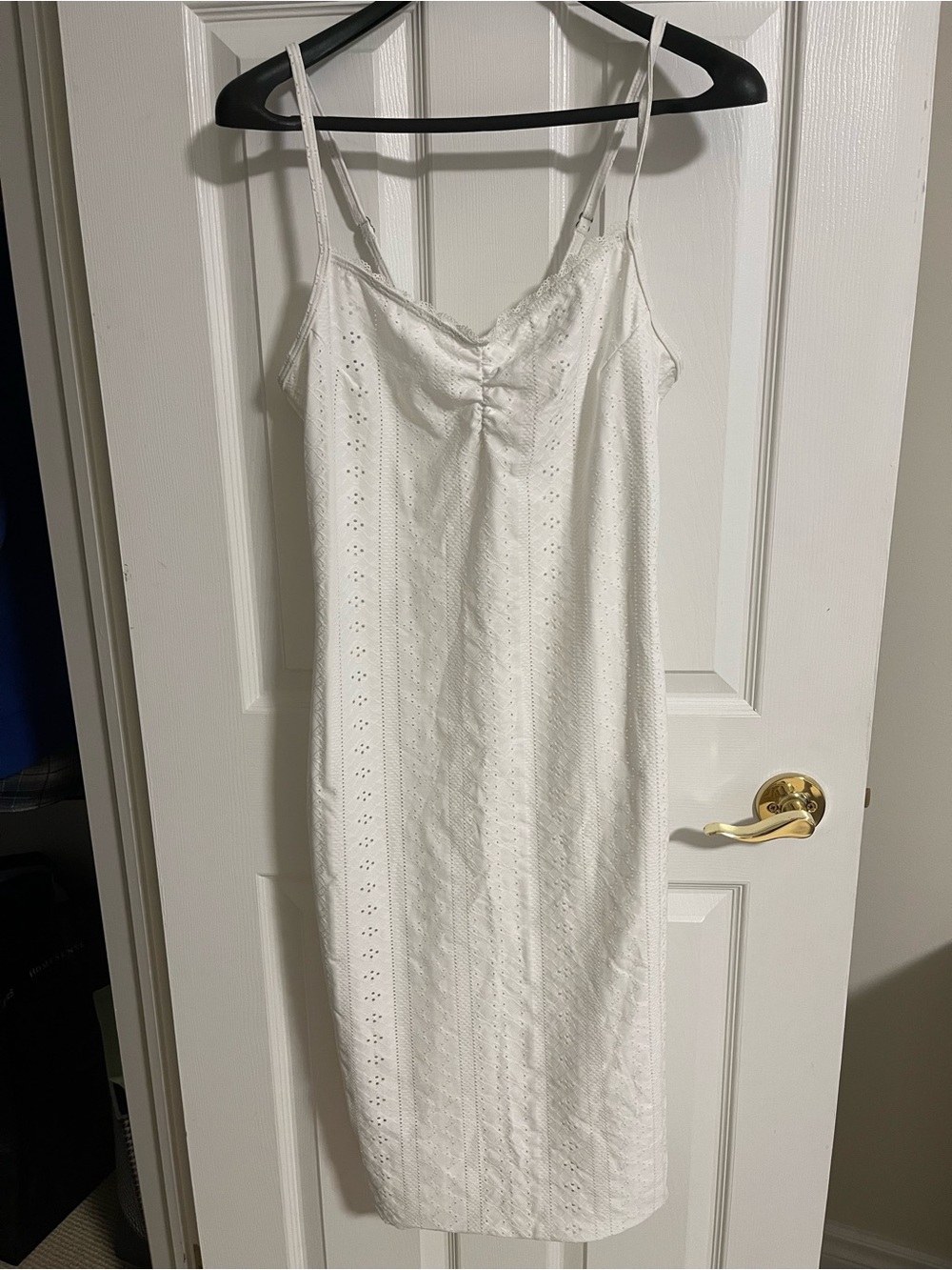 Cider White Eyelet Midi Slip Dress